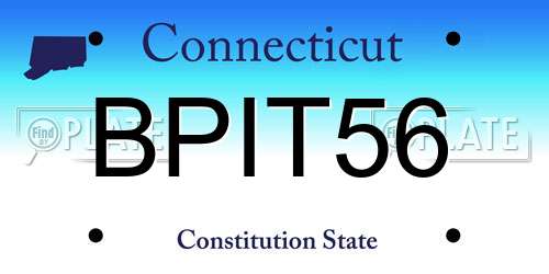 BPIT56 Connecticut License Plate