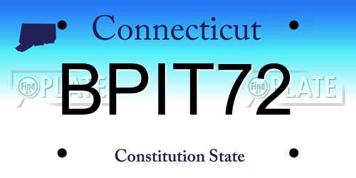 BPIT72 Connecticut License Plate