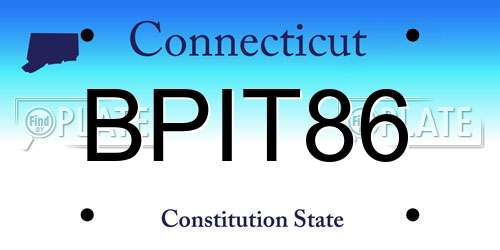 BPIT86 Connecticut License Plate