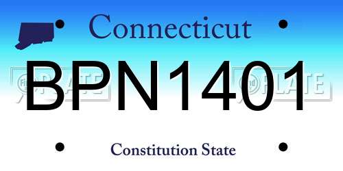 BPN1401 Connecticut License Plate