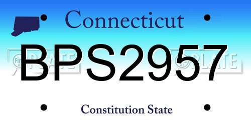 BPS2957 Connecticut License Plate