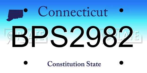 BPS2982 Connecticut License Plate