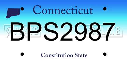 BPS2987 Connecticut License Plate