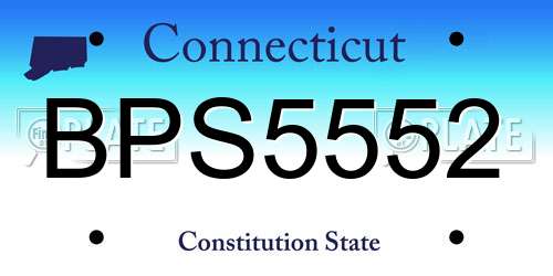 BPS5552 Connecticut License Plate