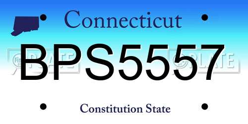 BPS5557 Connecticut License Plate