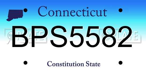 BPS5582 Connecticut License Plate