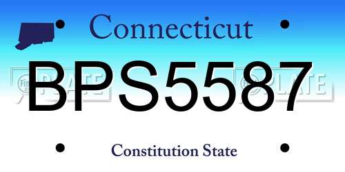 BPS5587 Connecticut License Plate