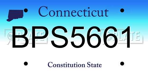 BPS5661 Connecticut License Plate