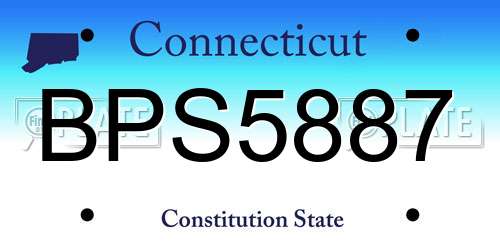 BPS5887 Connecticut License Plate