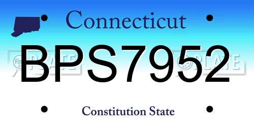 BPS7952 Connecticut License Plate