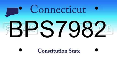 BPS7982 Connecticut License Plate