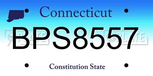 BPS8557 Connecticut License Plate