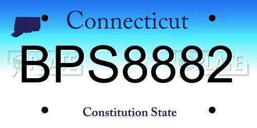 BPS8882 Connecticut License Plate