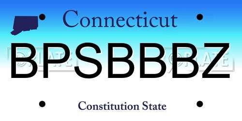 BPSBBBZ Connecticut License Plate