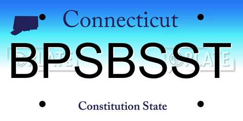 BPSBSST Connecticut License Plate