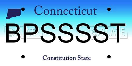 BPSSSST Connecticut License Plate