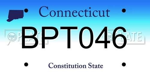BPT046 Connecticut License Plate