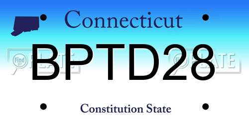 BPTD28 Connecticut License Plate