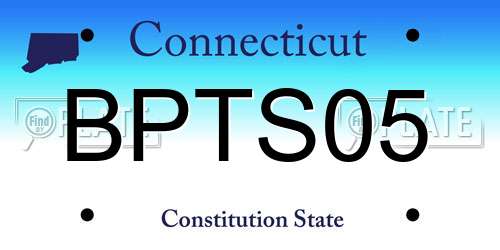 BPTS05 Connecticut License Plate