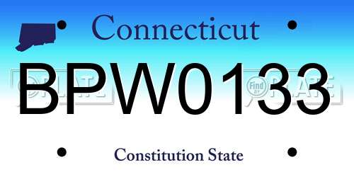 BPW0133 Connecticut License Plate
