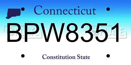 BPW8351 Connecticut License Plate