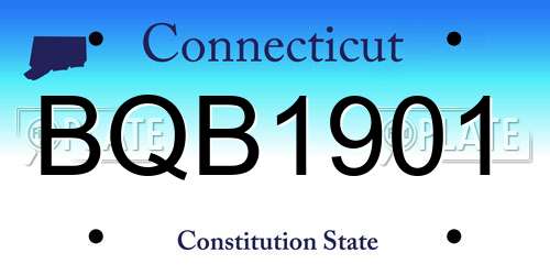 BQB1901 Connecticut License Plate