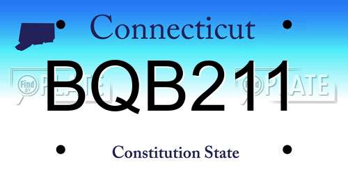 BQB211 Connecticut License Plate