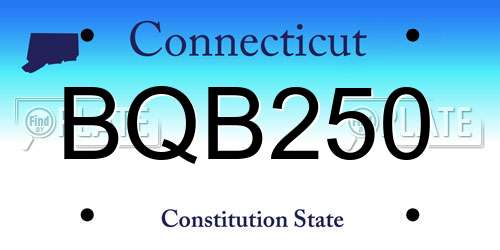 BQB250 Connecticut License Plate