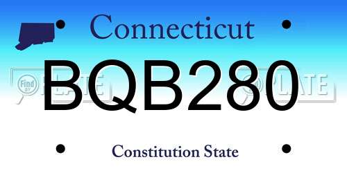 BQB280 Connecticut License Plate