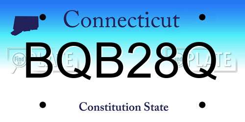BQB28Q Connecticut License Plate