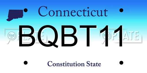 BQBT11 Connecticut License Plate