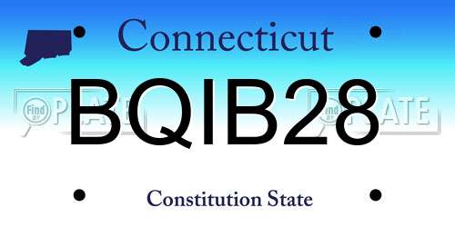 BQIB28 Connecticut License Plate