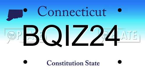 BQIZ24 Connecticut License Plate
