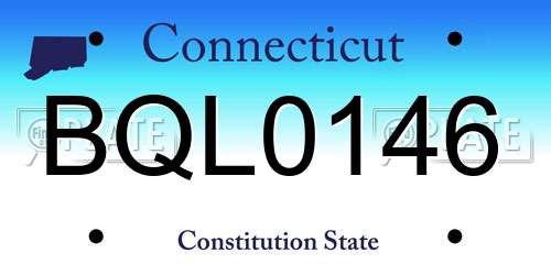 BQL0146 Connecticut License Plate