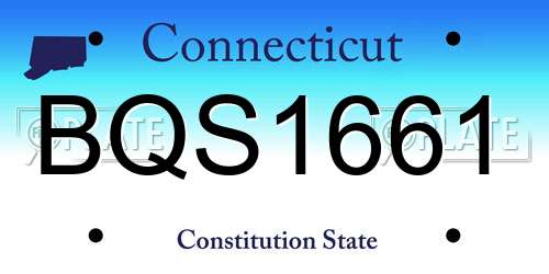 BQS1661 Connecticut License Plate