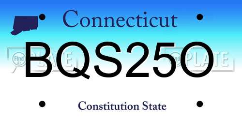 BQS25O Connecticut License Plate