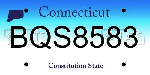 BQS8583 Connecticut License Plate