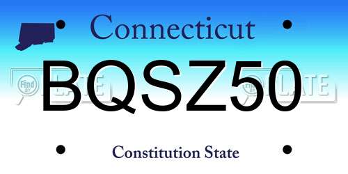BQSZ50 Connecticut License Plate