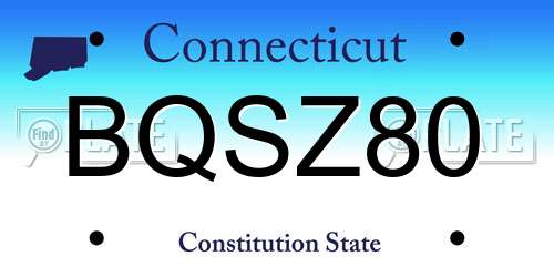 BQSZ80 Connecticut License Plate