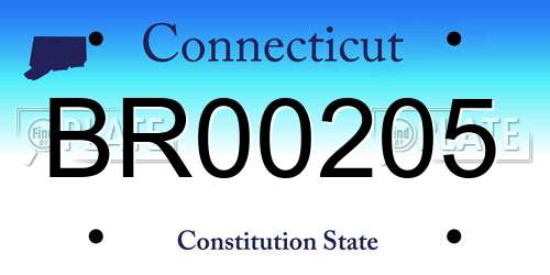 BR00205 Connecticut License Plate