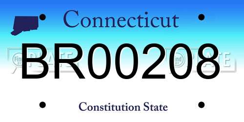 BR00208 Connecticut License Plate