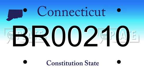 BR00210 Connecticut License Plate