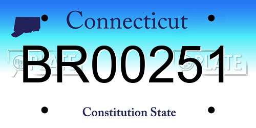 BR00251 Connecticut License Plate