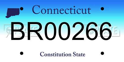 BR00266 Connecticut License Plate
