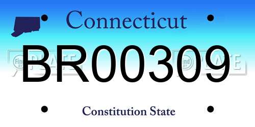 BR00309 Connecticut License Plate
