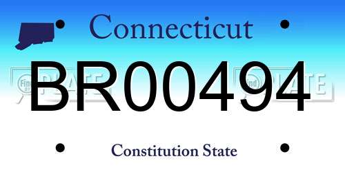 BR00494 Connecticut License Plate