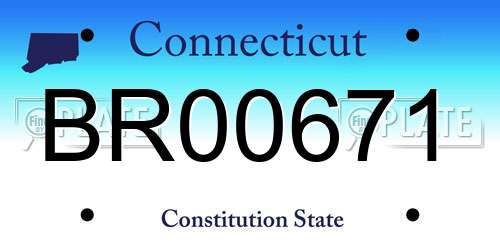 BR00671 Connecticut License Plate