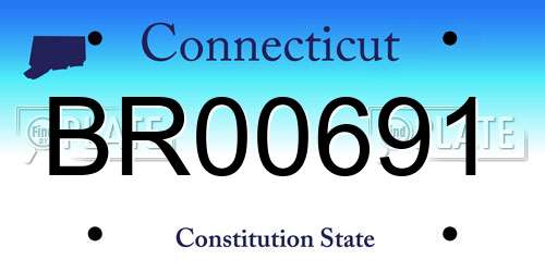 BR00691 Connecticut License Plate