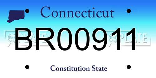 BR00911 Connecticut License Plate