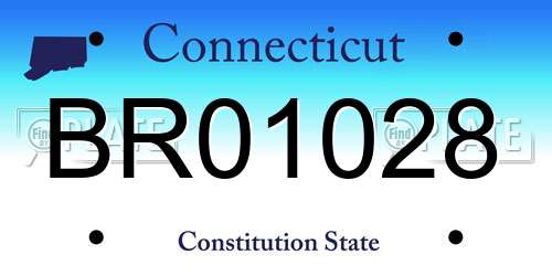 BR01028 Connecticut License Plate